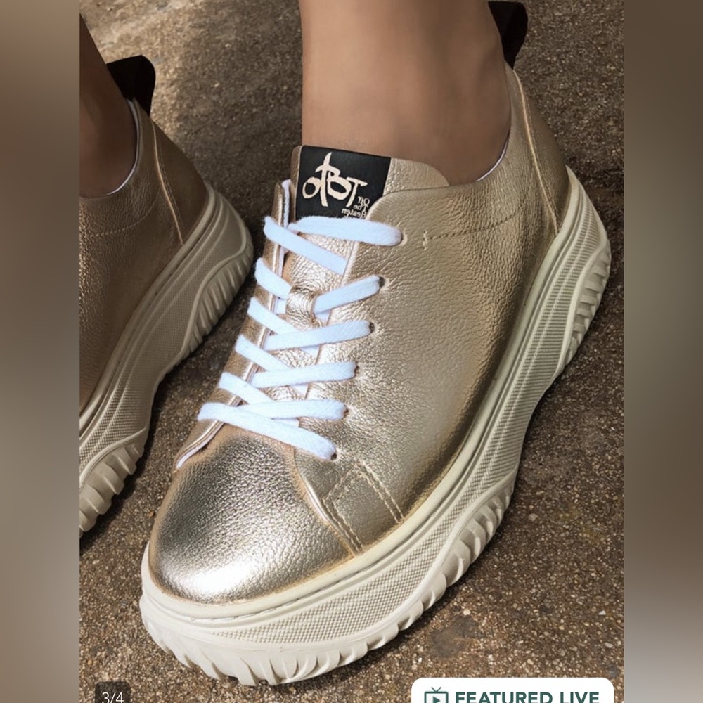 New Pangea gold sneakers